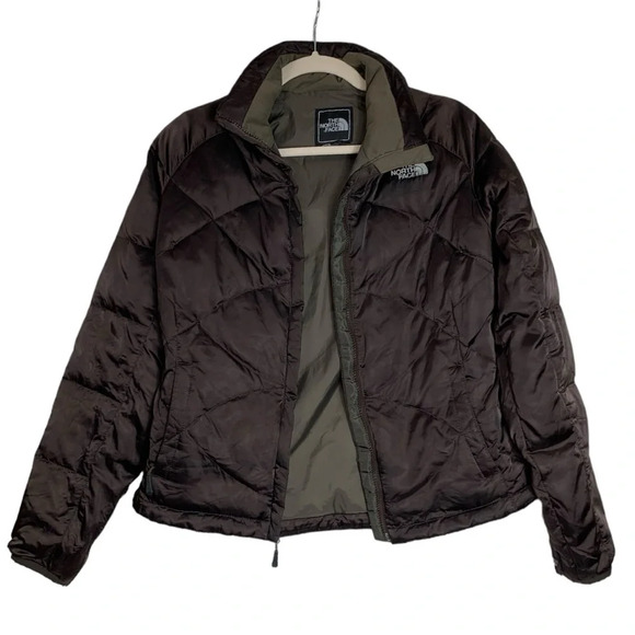North Face Womens  Goose Down Puffer Jacket Metallic Brown Small Fall 2011 - Picture 15 of 15
